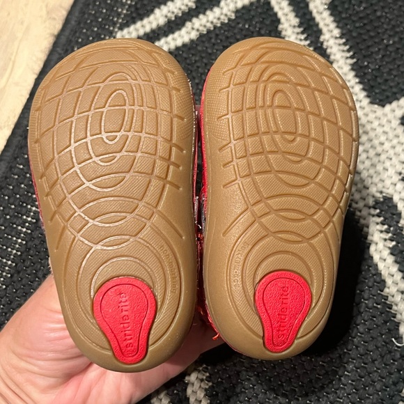 NWOT Stride Rite Soft Motion Baby Amalie Red Leather Mary Jane Shoes Walker - Picture 3 of 6